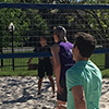 Sand volleyball on campus